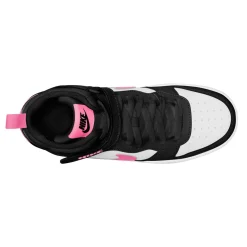Big Kid (3.5-7)*Nike Girl's , Court Borough Mid 2 Sneaker - Big Kid Black/Sunset Pulse-White