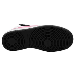 Big Kid (3.5-7)*Nike Girl's , Court Borough Mid 2 Sneaker - Big Kid Black/Sunset Pulse-White