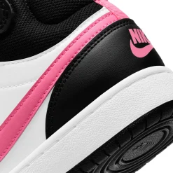 Big Kid (3.5-7)*Nike Girl's , Court Borough Mid 2 Sneaker - Big Kid Black/Sunset Pulse-White