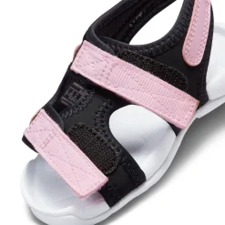 Sandals*Nike Girl's , Sunray Adjust 6 Sandal - Toddler Black/Pink Foam-White