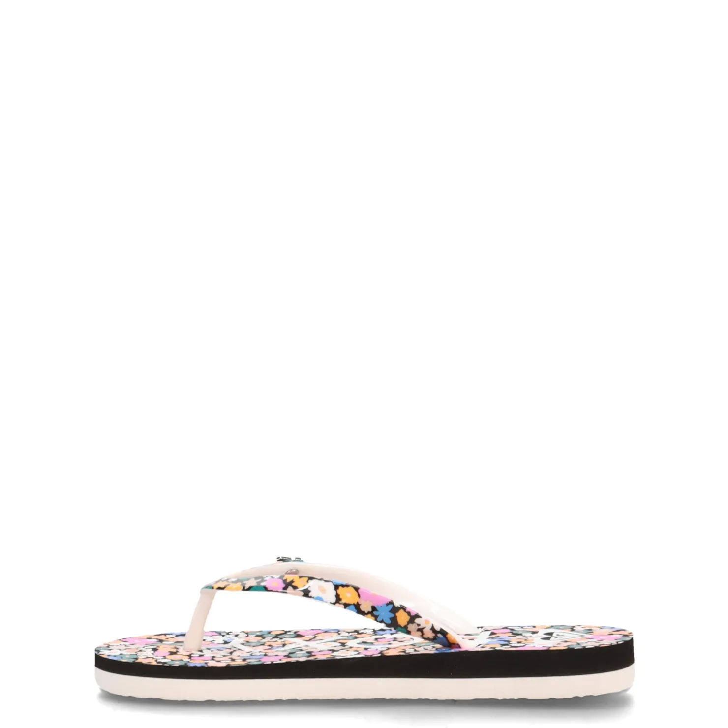 Sandals*Roxy Girl's , RG Pebbles VII Sandal - Little Kid & Big Kid Black Floral Print