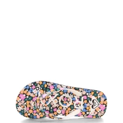 Sandals*Roxy Girl's , RG Pebbles VII Sandal - Little Kid & Big Kid Black Floral Print