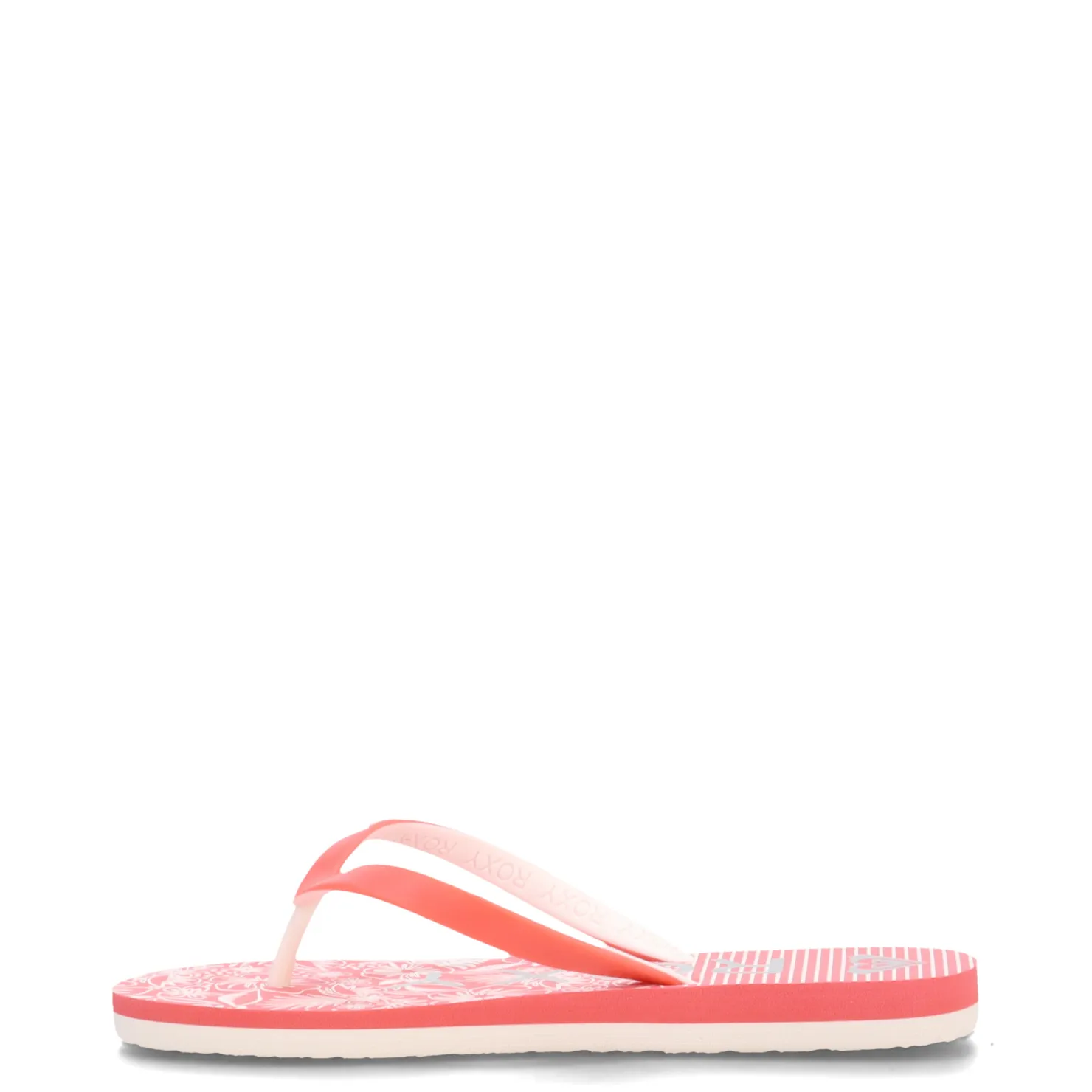 Sandals*Roxy Girl's , Tahiti VII Sandal - Little Kid & Big Kid Red White