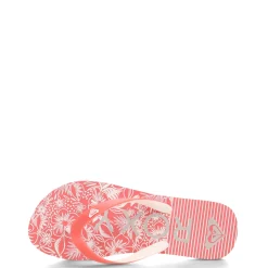 Sandals*Roxy Girl's , Tahiti VII Sandal - Little Kid & Big Kid Red White