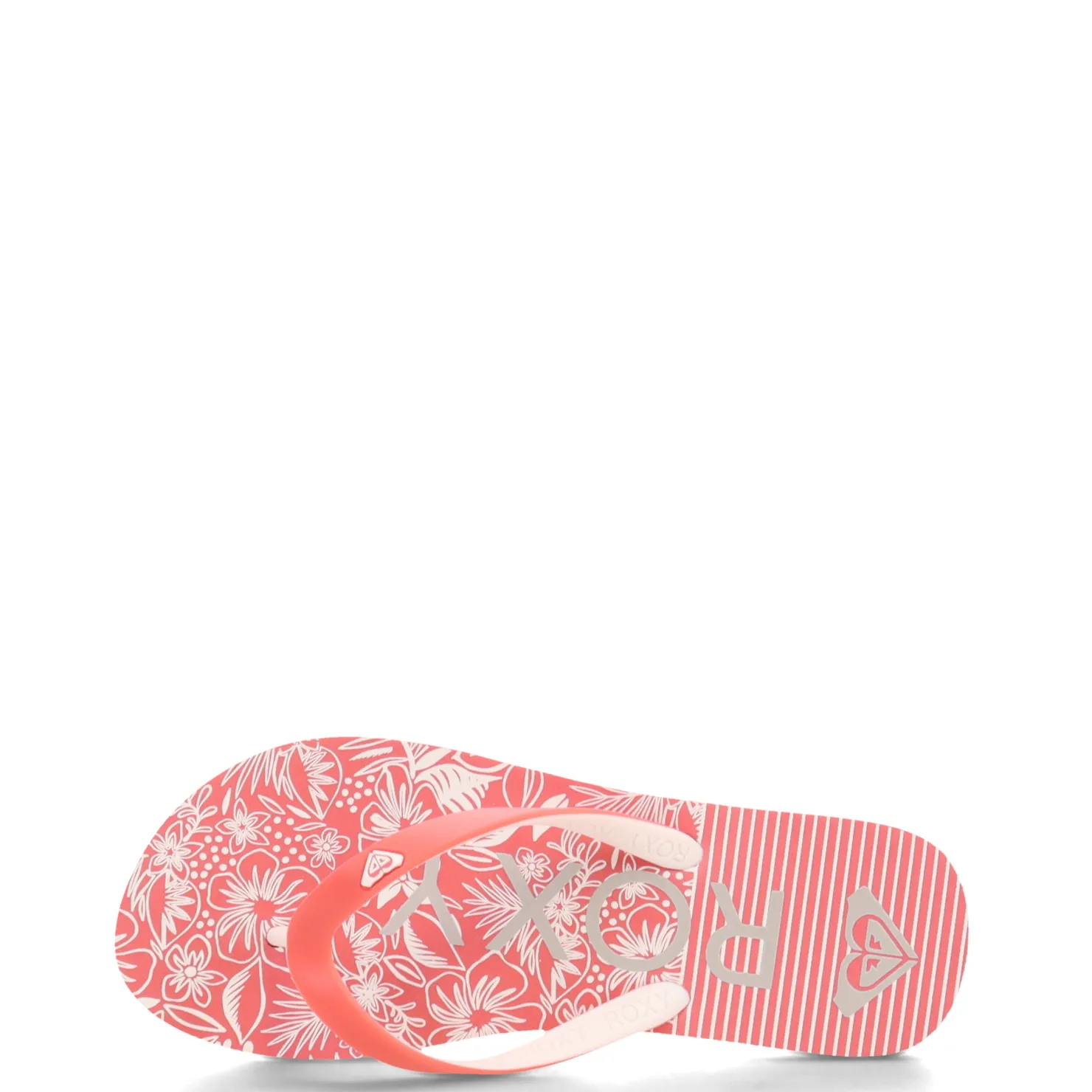 Sandals*Roxy Girl's , Tahiti VII Sandal - Little Kid & Big Kid Red White