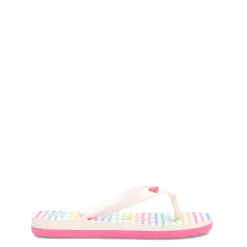 Little Kid (10.5-3)*Roxy Girl's , Tahiti VII Sandal - Little Kid & Big Kid White Pink Turquoise