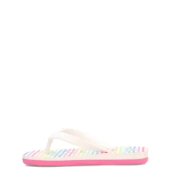 Little Kid (10.5-3)*Roxy Girl's , Tahiti VII Sandal - Little Kid & Big Kid White Pink Turquoise