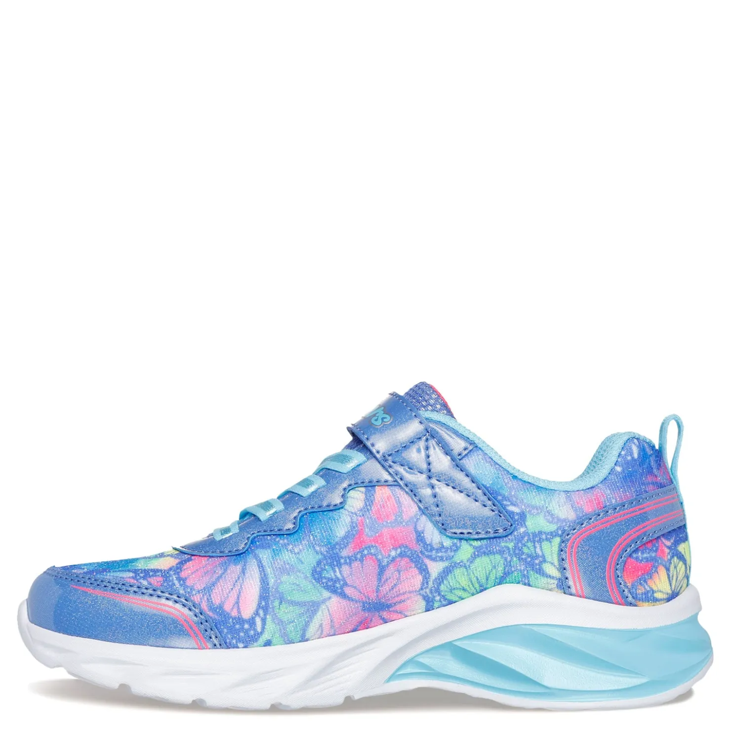 Sneakers & Athletic*Skechers Girl's , Coastline - Flutter Fly Sneaker - Little Kid & Big Kid Blue Multi