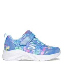 Toddler (3.5-10)*Skechers Girl's , Coastline - Flutter Fly Sneaker - Toddler Blue Multi
