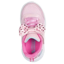Toddler (3.5-10)*Skechers Girl's , Dreamy Dancer - Xtra Bow Sneaker - Toddler Pink Sparkle/Hot Pink