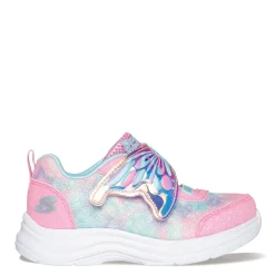 Toddler (3.5-10)*Skechers Girl's , Glimmer Kicks - Magical Wings Sneaker - Toddler Pink/Turquoise
