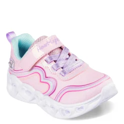 Toddler (3.5-10)*Skechers Girl's , Heart Lights - Retro Hearts Sneaker - Toddler Lt Pink Multi
