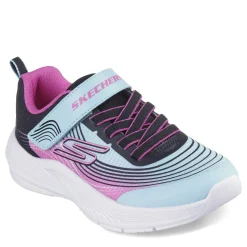 Sneakers & Athletic*Skechers Girl's , Microspec Advance Sneaker - Little Kid & Big Kid Aqua/Purple