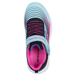 Little Kid (10.5-3)*Skechers Girl's , Microspec Advance Sneaker - Little Kid & Big Kid Aqua/Purple