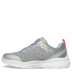 Sneakers & Athletic*Skechers Girl's , Power Jams - Everyday Bestie Sneaker - Wide Width - Little Kid Light Grey