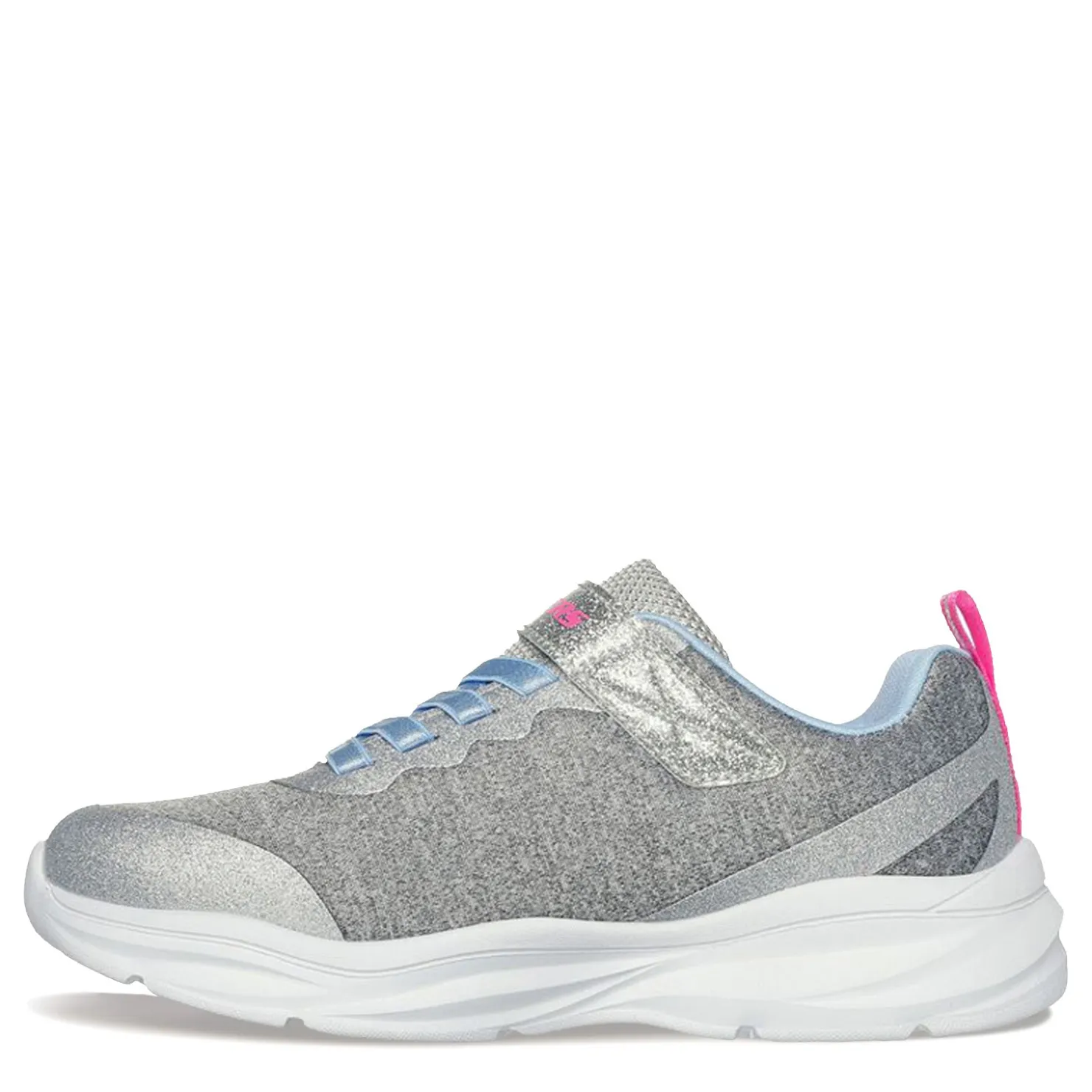 Sneakers & Athletic*Skechers Girl's , Power Jams - Everyday Bestie Sneaker - Wide Width - Little Kid Light Grey