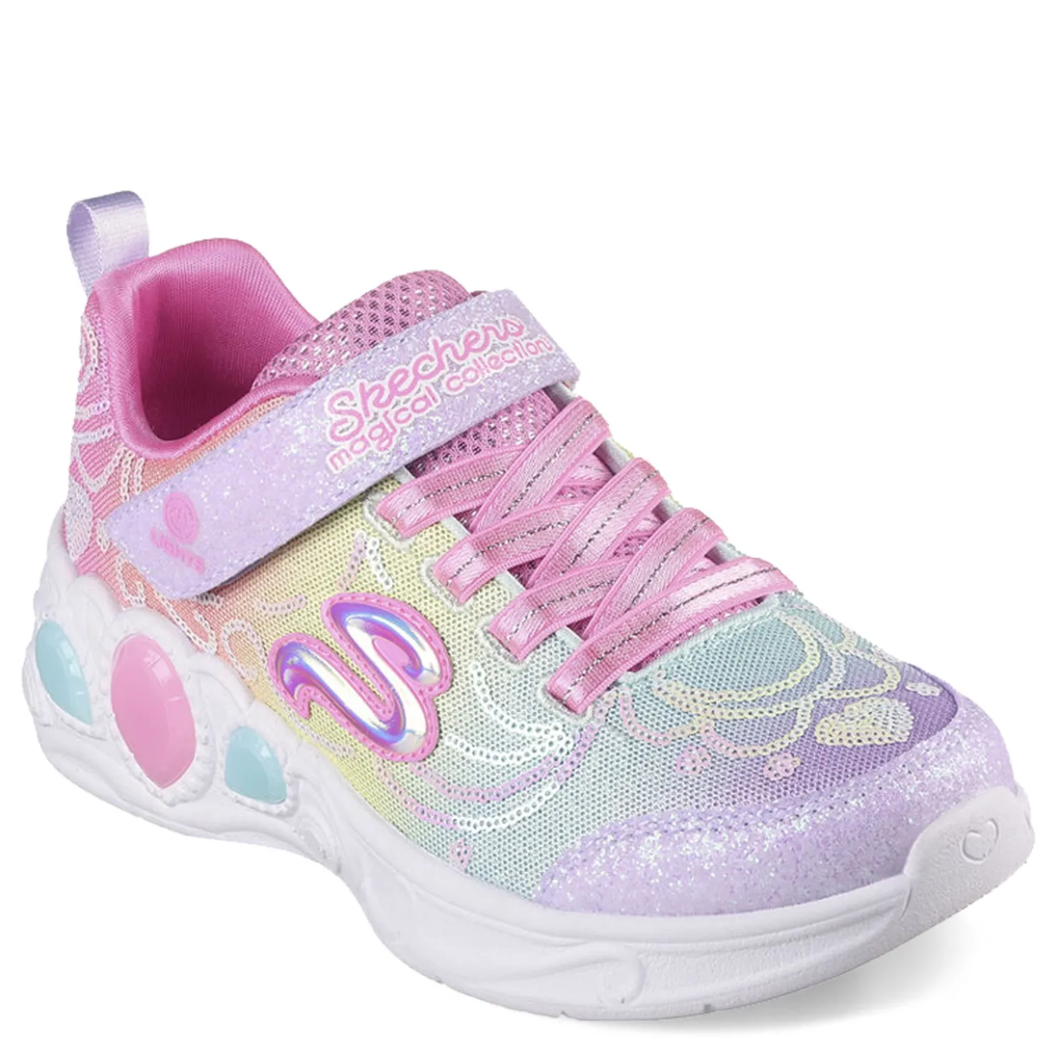 Sneakers & Athletic*Skechers Girl's , Princess Wishes Sneaker - Little Kid Pastel Multi