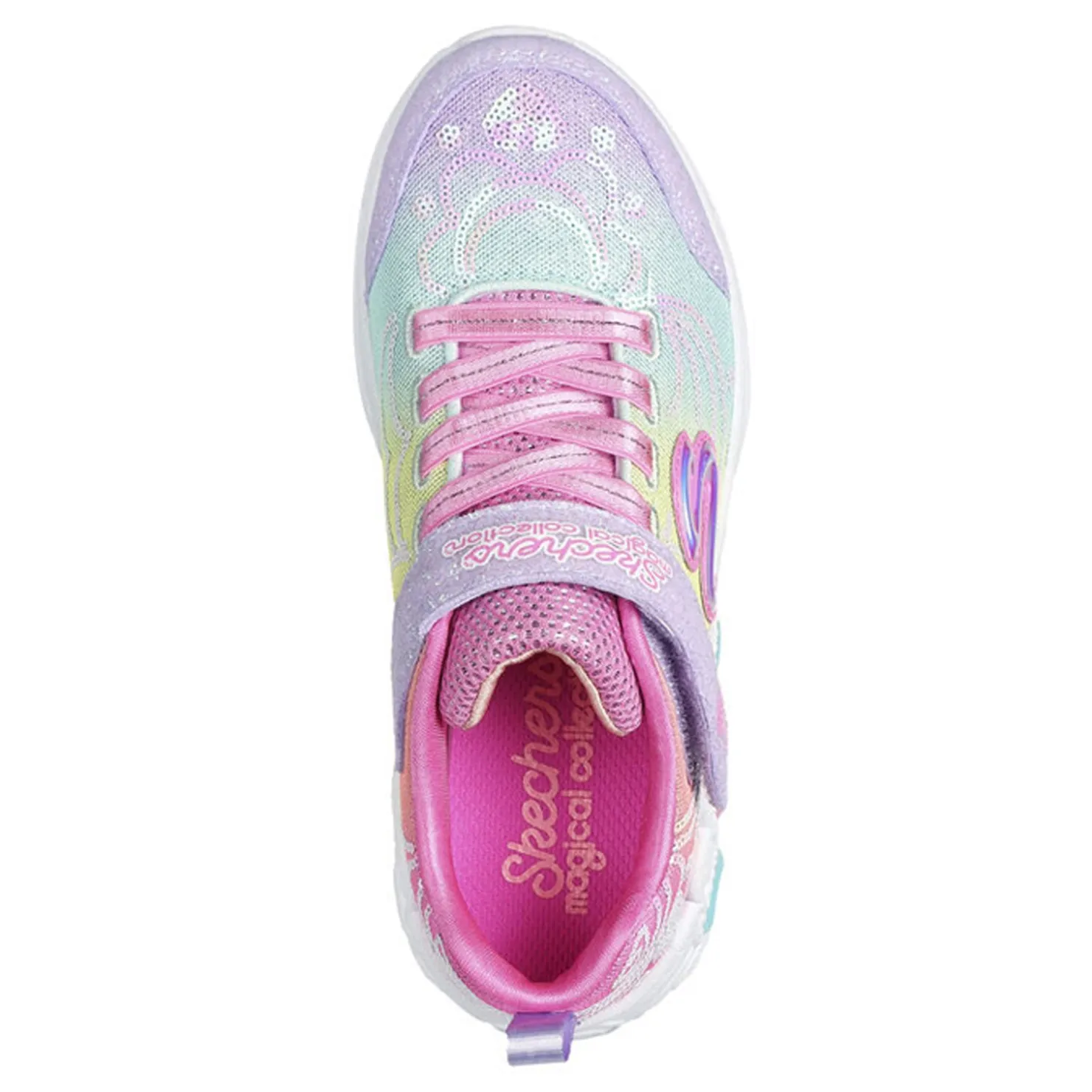 Sneakers & Athletic*Skechers Girl's , Princess Wishes Sneaker - Little Kid Pastel Multi