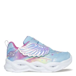 Toddler (3.5-10)*Skechers Girl's , S Lights: Twisty Glow Sneaker - Toddler Turquoise Multi