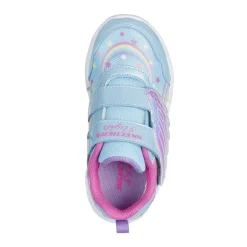 Sneakers & Athletic*Skechers Girl's , S Lights: Twisty Glow Sneaker - Toddler Turquoise Multi
