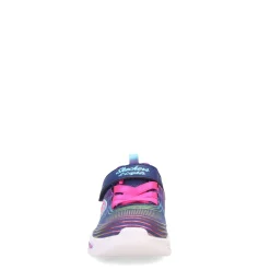Toddler (3.5-10)*Skechers Girl's , S Lights: Wavy Beams Sneaker - Toddler Navy/Multi
