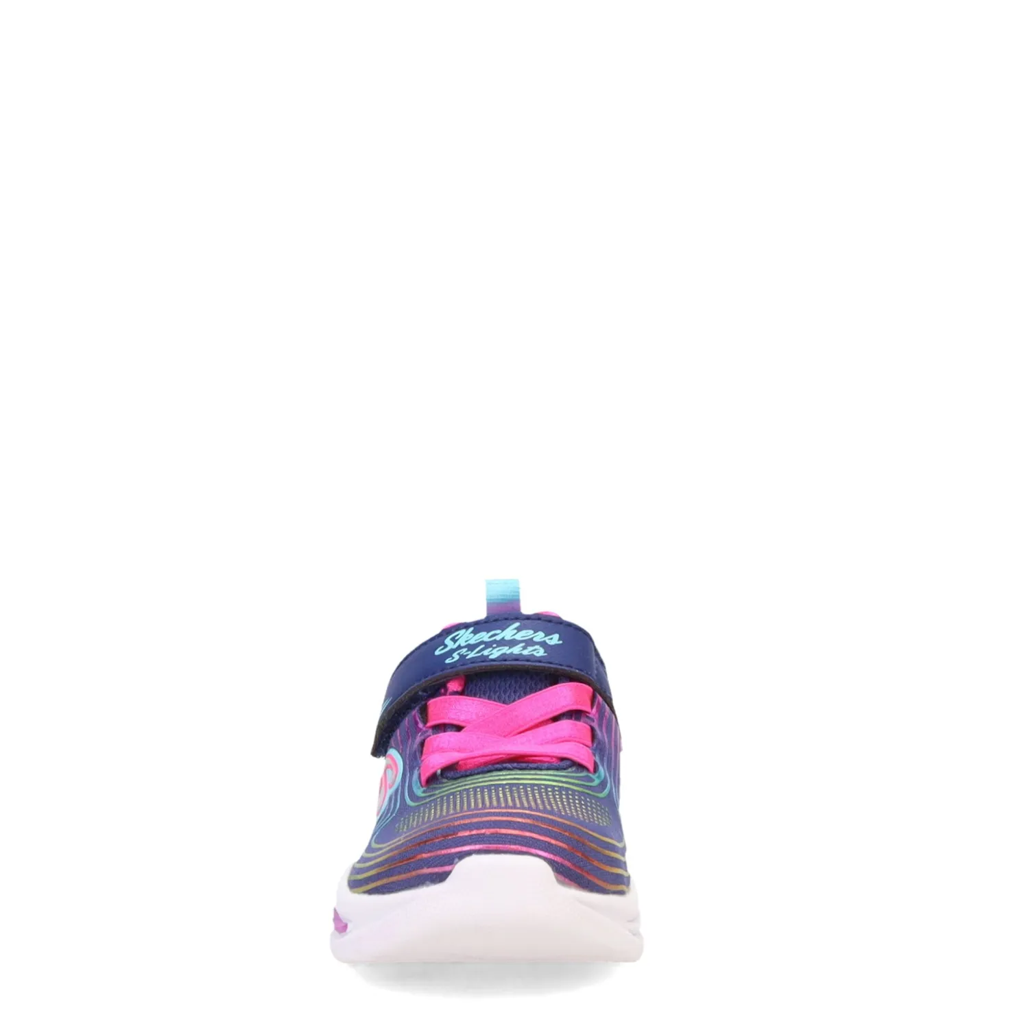 Toddler (3.5-10)*Skechers Girl's , S Lights: Wavy Beams Sneaker - Toddler Navy/Multi