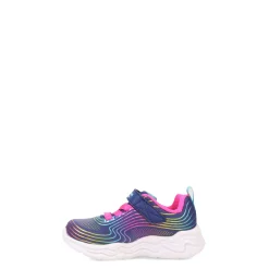 Toddler (3.5-10)*Skechers Girl's , S Lights: Wavy Beams Sneaker - Toddler Navy/Multi