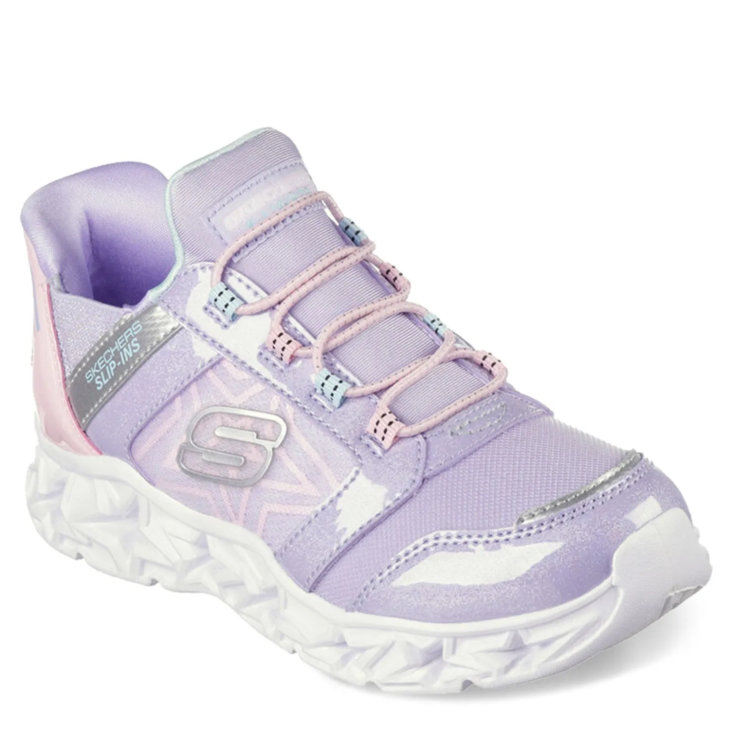 Little Kid (10.5-3)*Skechers Girl's , Slip-ins: Galaxy Lights - Bright Cosmic Sneaker - Little Kid Purple Pink