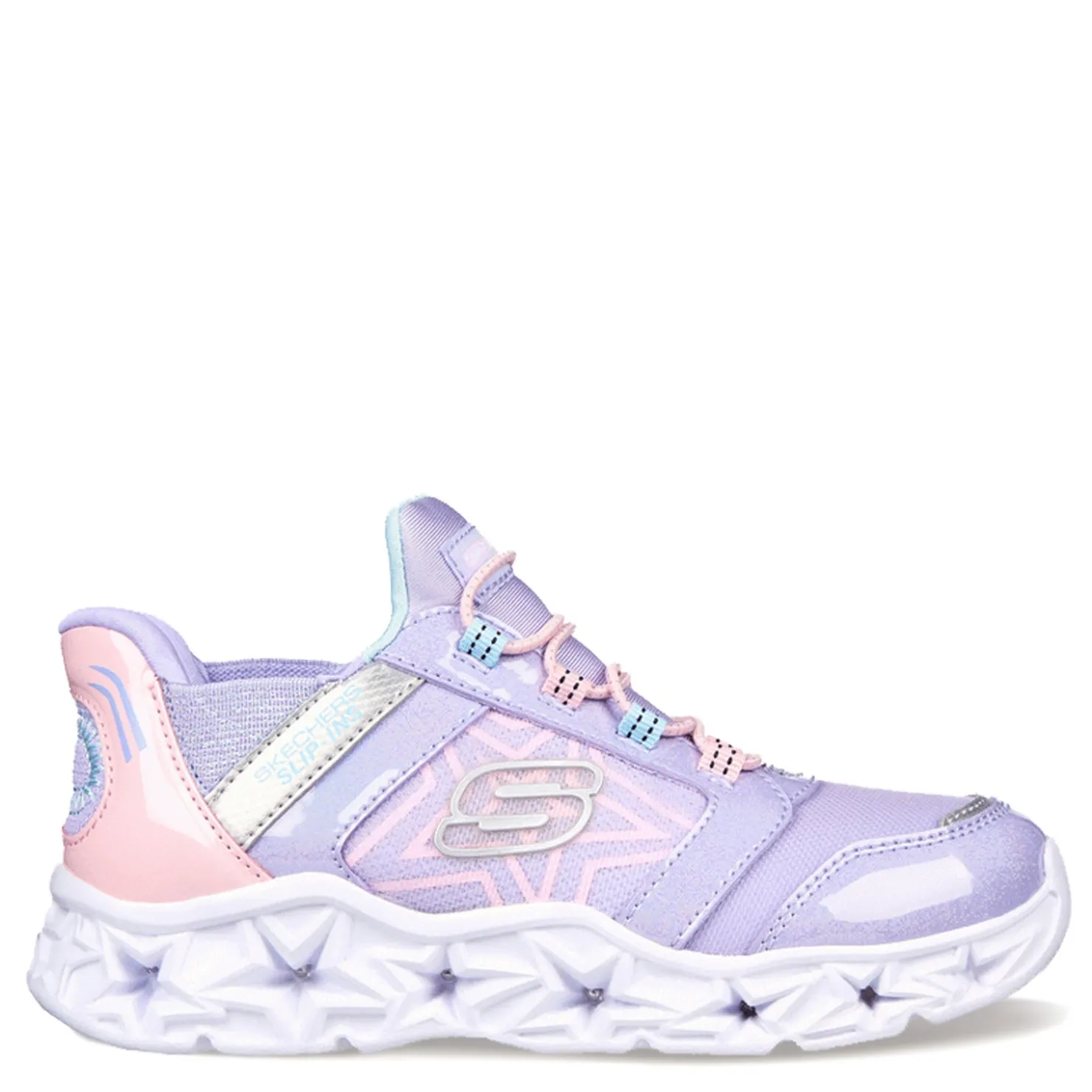 Little Kid (10.5-3)*Skechers Girl's , Slip-ins: Galaxy Lights - Bright Cosmic Sneaker - Little Kid Purple Pink