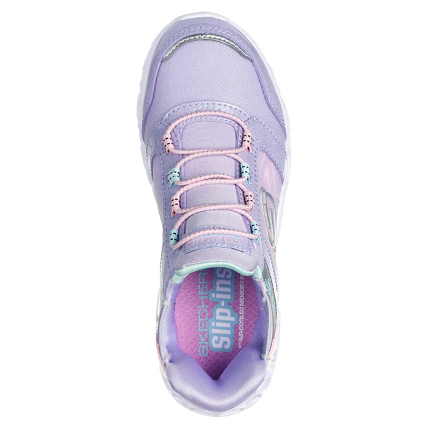 Little Kid (10.5-3)*Skechers Girl's , Slip-ins: Galaxy Lights - Bright Cosmic Sneaker - Little Kid Purple Pink