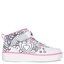 Sneakers & Athletic*Skechers Girl's , Sport Court 92 - Color Me Kicks Sneaker - Little Kid & Big Kid White Multi