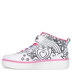 Sneakers & Athletic*Skechers Girl's , Sport Court 92 - Color Me Kicks Sneaker - Little Kid & Big Kid White Multi