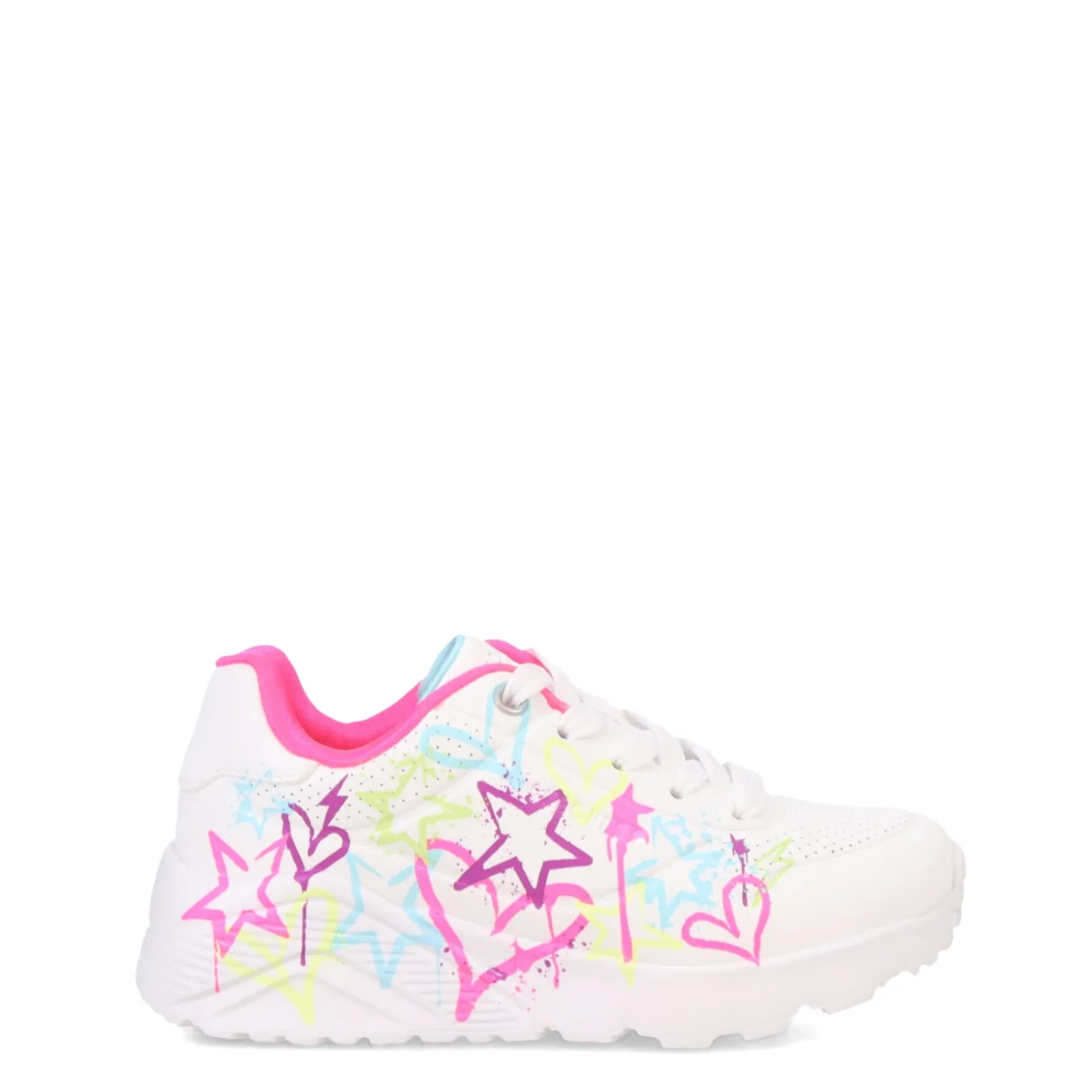 Little Kid (10.5-3)*Skechers Girl's Street, Uno Lite - My Drip Sneaker - Little Kid White Multi