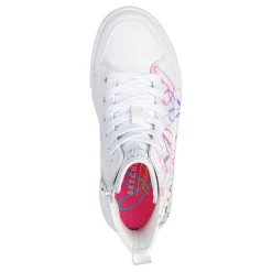 Big Kid (3.5-7)*Skechers Girl's Street, JGoldcrown: Hyperlift Sneaker - Little Kid & Big Kid White Multi Hearts