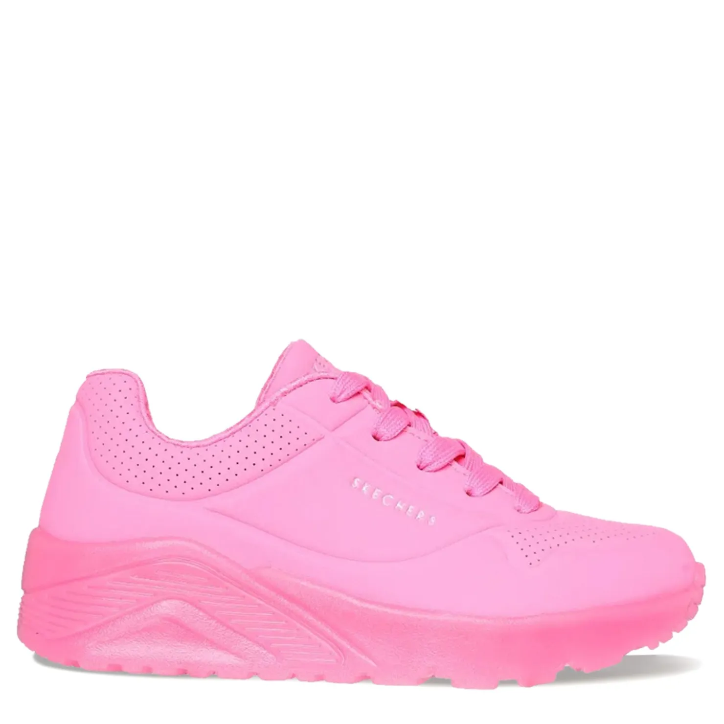Big Kid (3.5-7)*Skechers Girl's Street, Uno Ice Sneaker - Little Kid Neon Pink