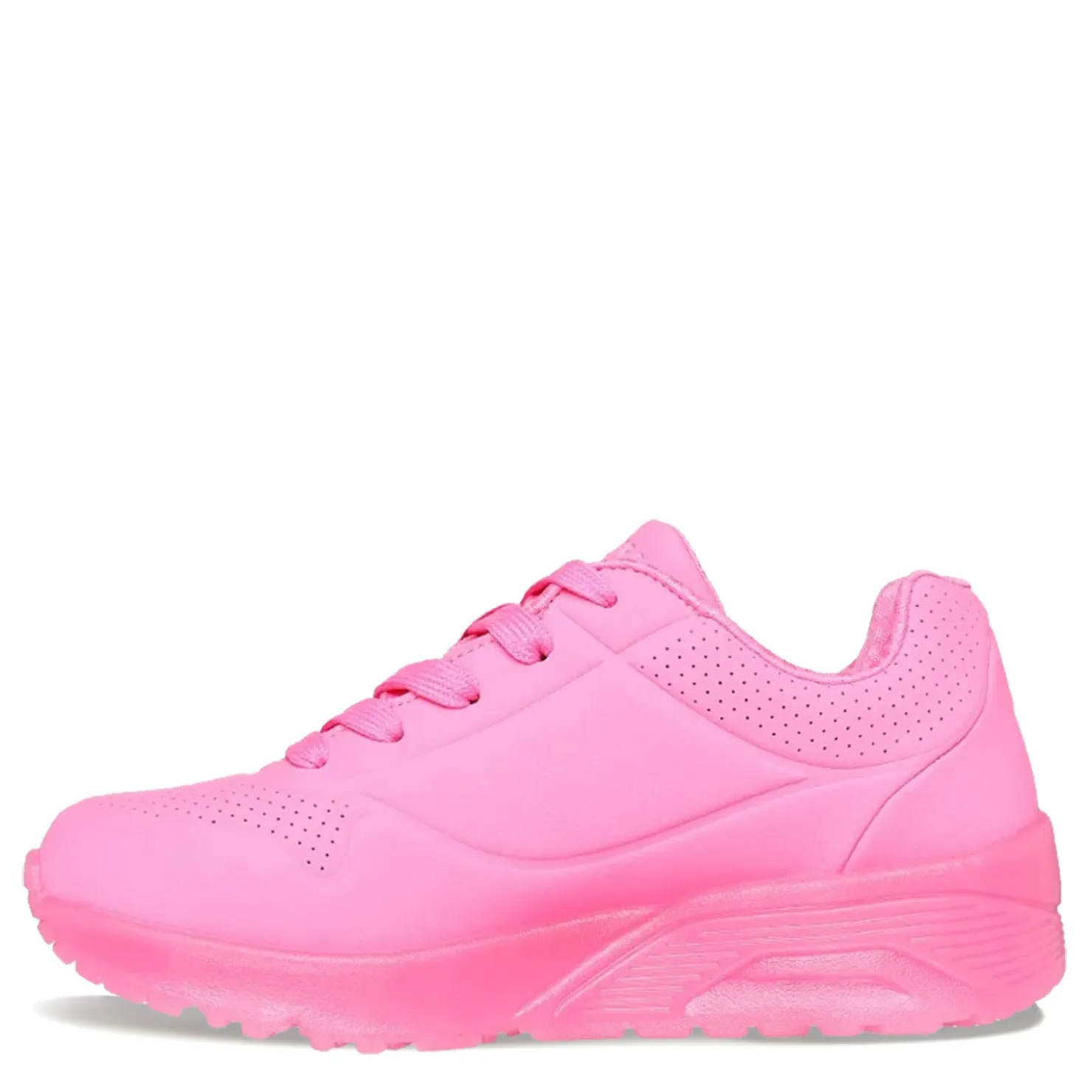Big Kid (3.5-7)*Skechers Girl's Street, Uno Ice Sneaker - Little Kid Neon Pink