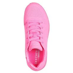 Big Kid (3.5-7)*Skechers Girl's Street, Uno Ice Sneaker - Little Kid Neon Pink