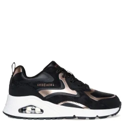 Big Kid (3.5-7)*Skechers Girl's Street, Uno Gen1 - Color Surge Sneaker â€“ Little Kid & Big Kid Black/Rose Gold