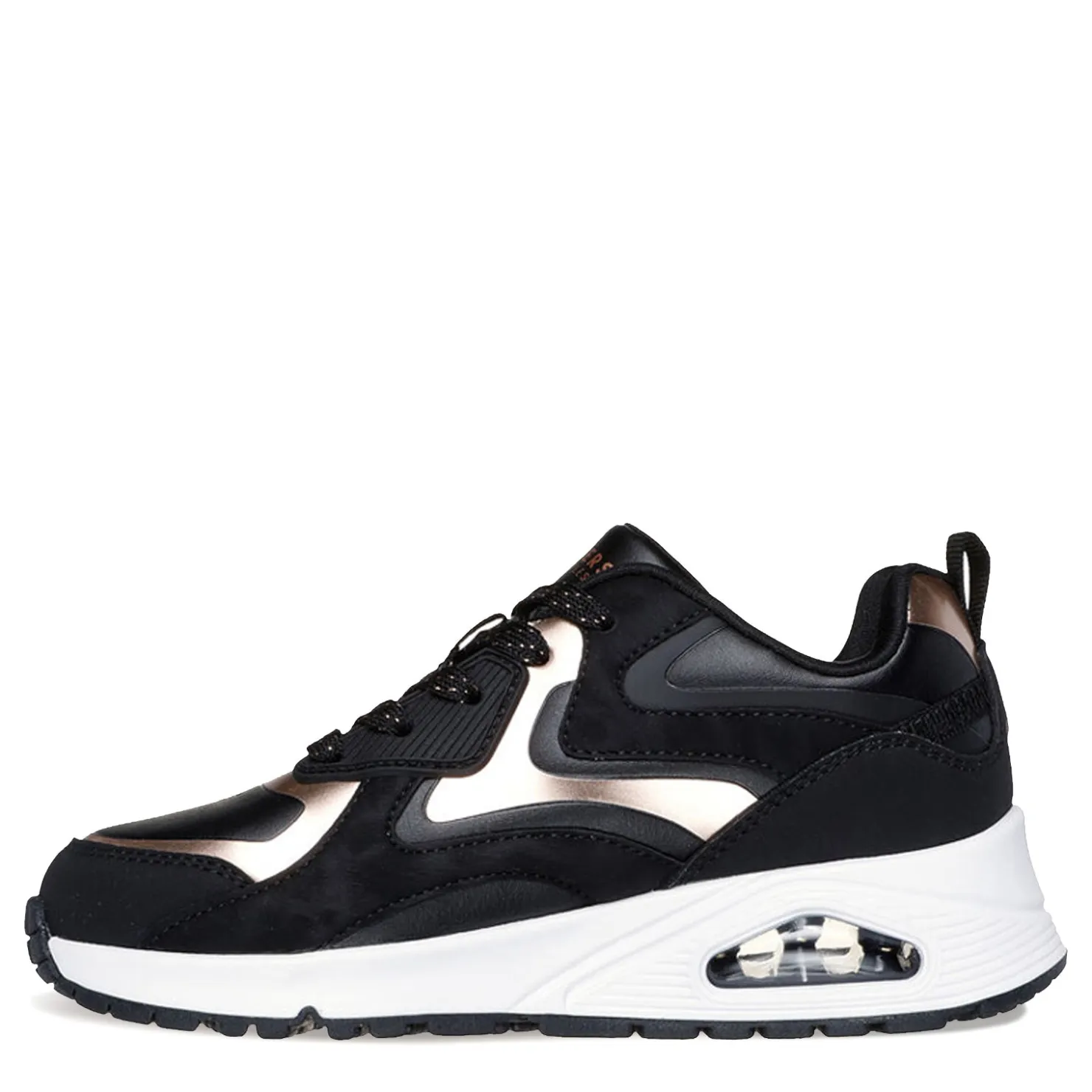 Sneakers & Athletic*Skechers Girl's Street, Uno Gen1 - Color Surge Sneaker – Little Kid & Big Kid Black/Rose Gold