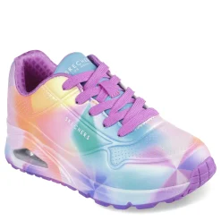 Little Kid (10.5-3)*Skechers Girl's Street, Uno Gen1 - Prism Burst Sneaker - Little Kid Purple Multi
