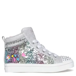 Sneakers & Athletic*Skechers Girl's , Twi-Lites - Charm Glitz Sneakers â€“ Toddler Silver Multi