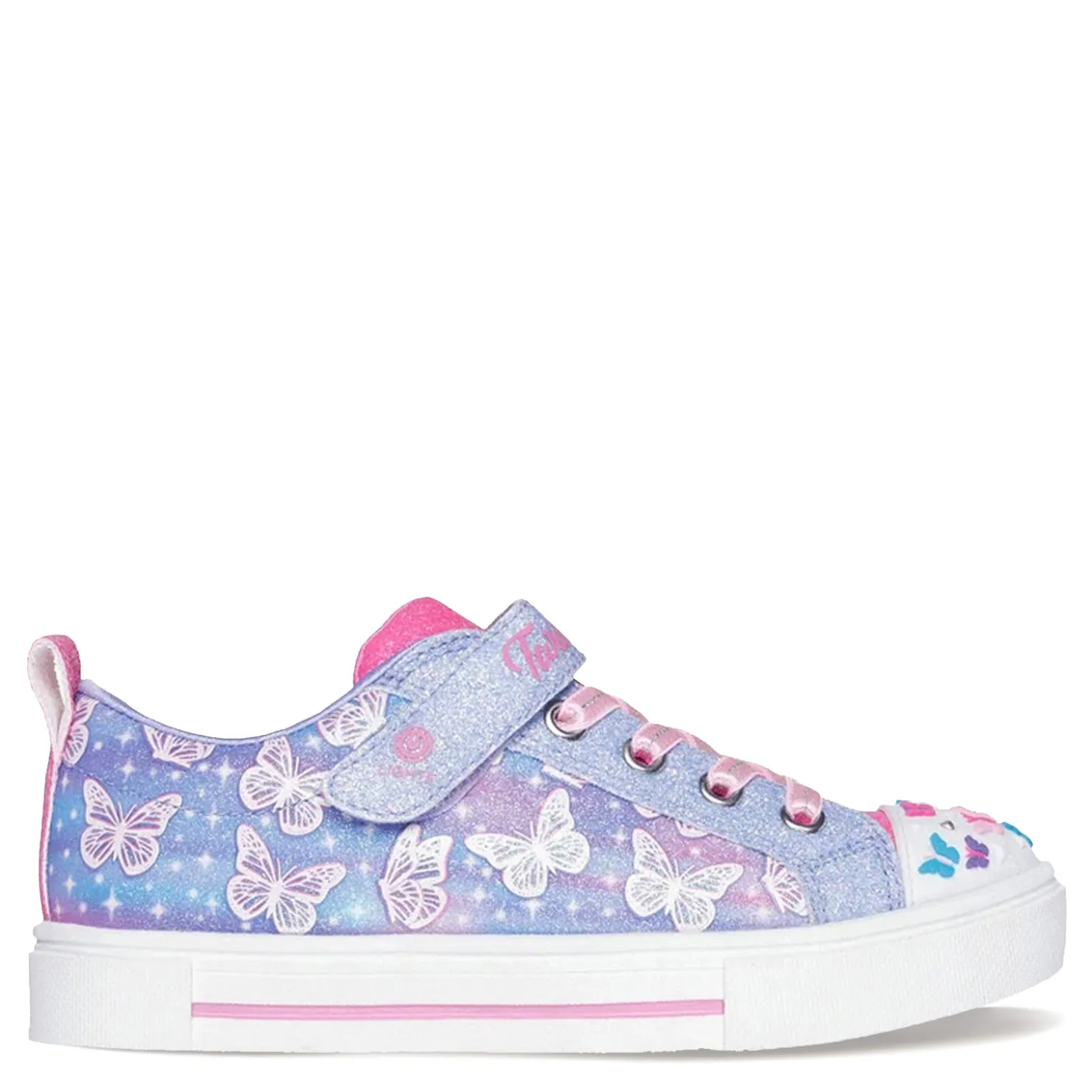 Sneakers & Athletic*Skechers Girl's , Twinkle Toes: Twinkle Sparks - Ombre Flutter Sneaker - Little Kid Lavender Multi