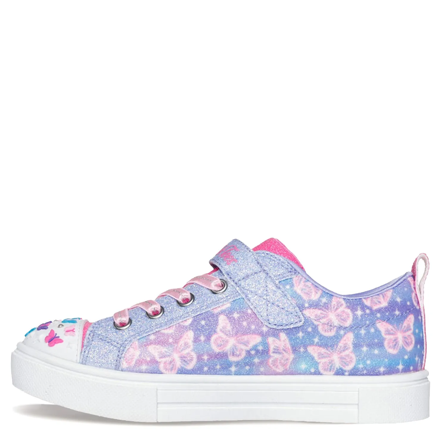 Sneakers & Athletic*Skechers Girl's , Twinkle Toes: Twinkle Sparks - Ombre Flutter Sneaker - Little Kid Lavender Multi