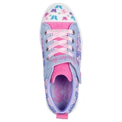 Sneakers & Athletic*Skechers Girl's , Twinkle Toes: Twinkle Sparks - Ombre Flutter Sneaker - Little Kid Lavender Multi