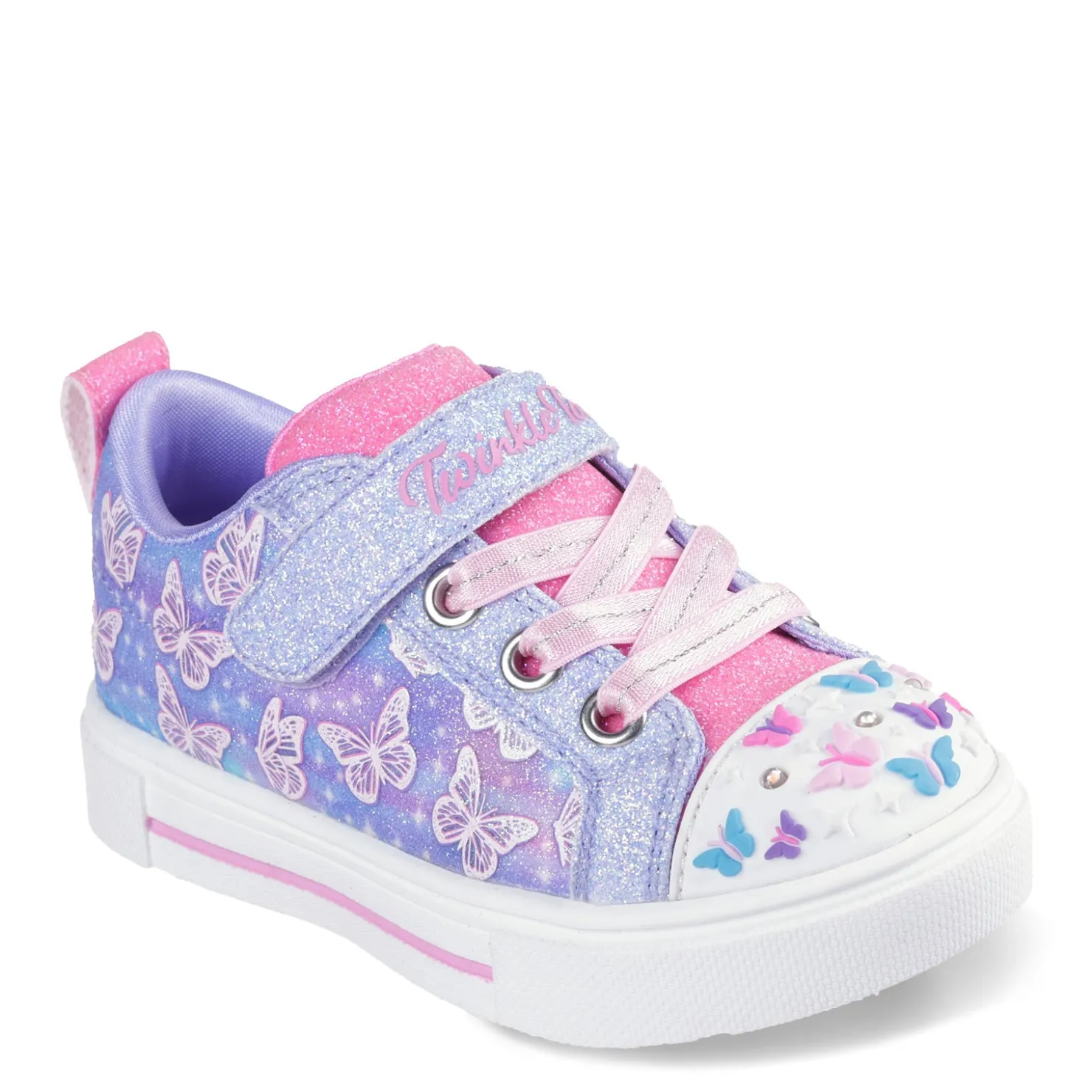 Sneakers & Athletic*Skechers Girl's , Twinkle Toes: Twinkle Sparks - Ombre Flutter Sneaker - Toddler Lavender Multi