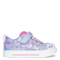Toddler (3.5-10)*Skechers Girl's , Twinkle Toes: Twinkle Sparks - Ombre Flutter Sneaker - Toddler Lavender Multi