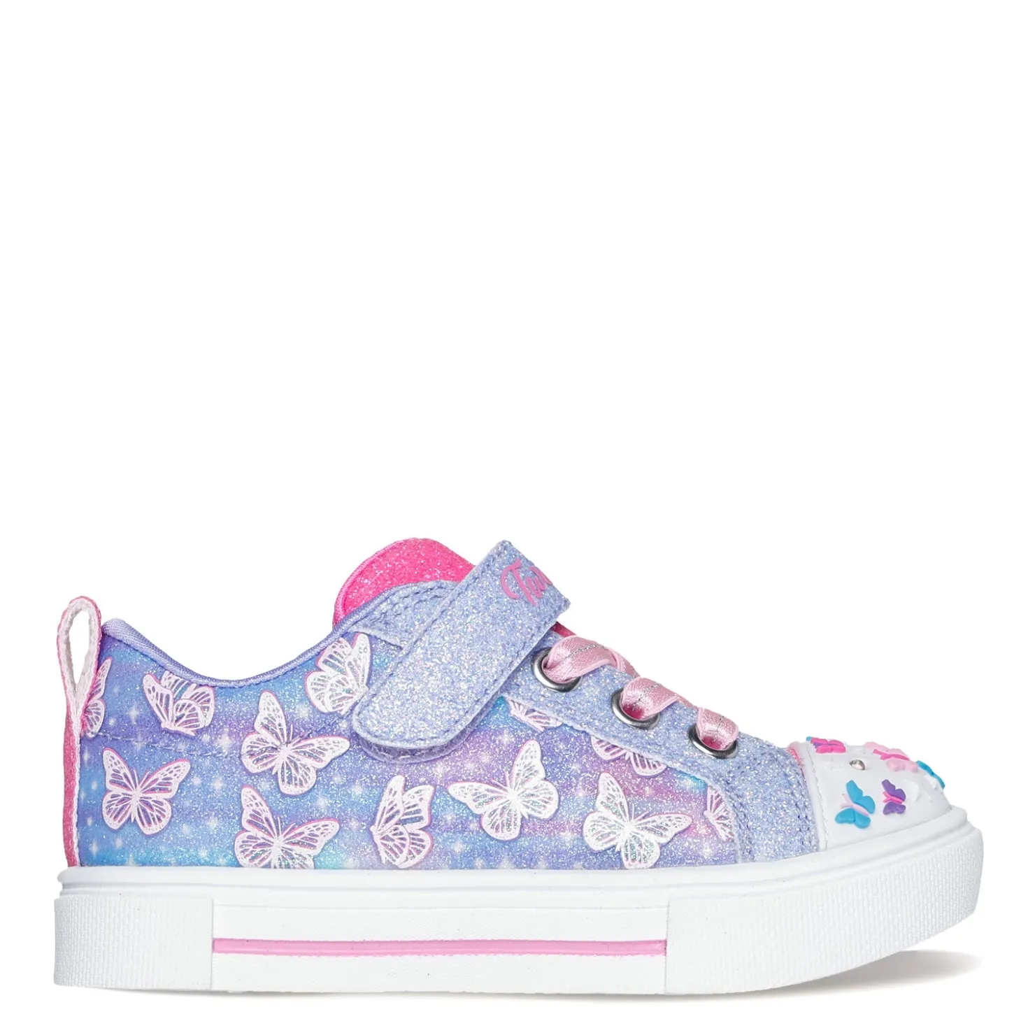 Sneakers & Athletic*Skechers Girl's , Twinkle Toes: Twinkle Sparks - Ombre Flutter Sneaker - Toddler Lavender Multi