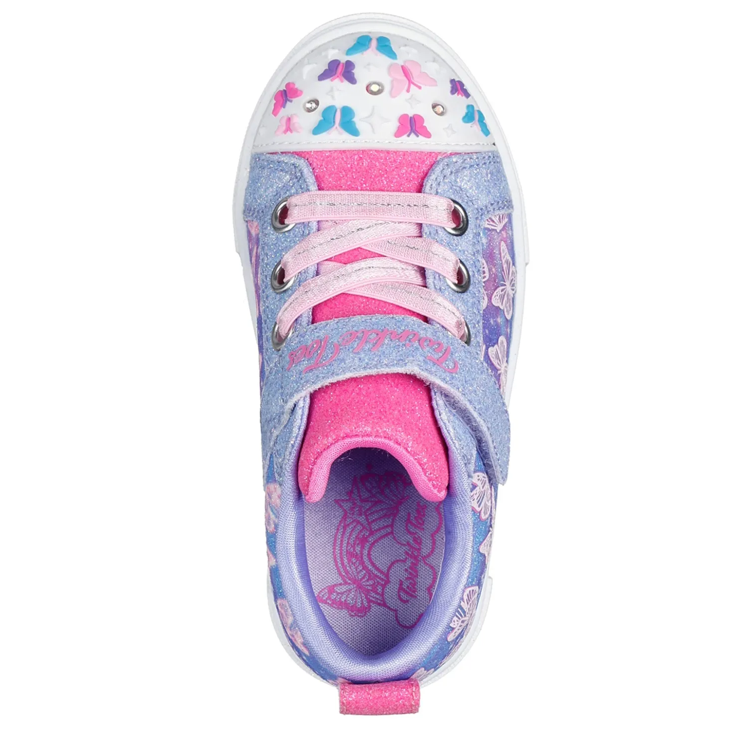 Sneakers & Athletic*Skechers Girl's , Twinkle Toes: Twinkle Sparks - Ombre Flutter Sneaker - Toddler Lavender Multi