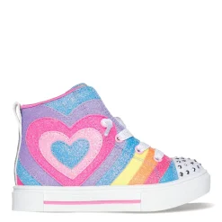 Toddler (3.5-10)*Skechers Girl's , Twinkle Toes: Twinkle Sparks - Heart Pop Sneaker - Toddler Multi