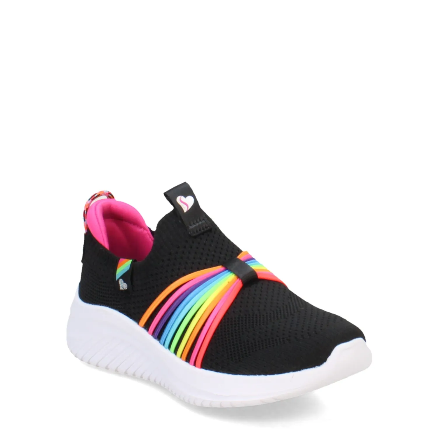 Little Kid (10.5-3)*Skechers Girl's , Ultra Flex 3.0 - Rainbow Speed Sneaker – Little Kid Black Multi